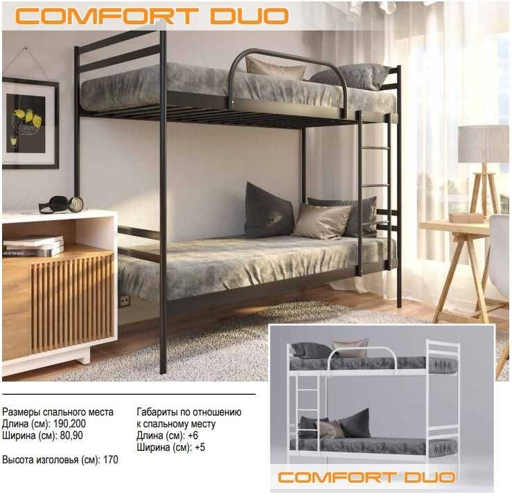 Кровать Comfort-1, Комфорт металлическая 160х200 и др. Доставка.