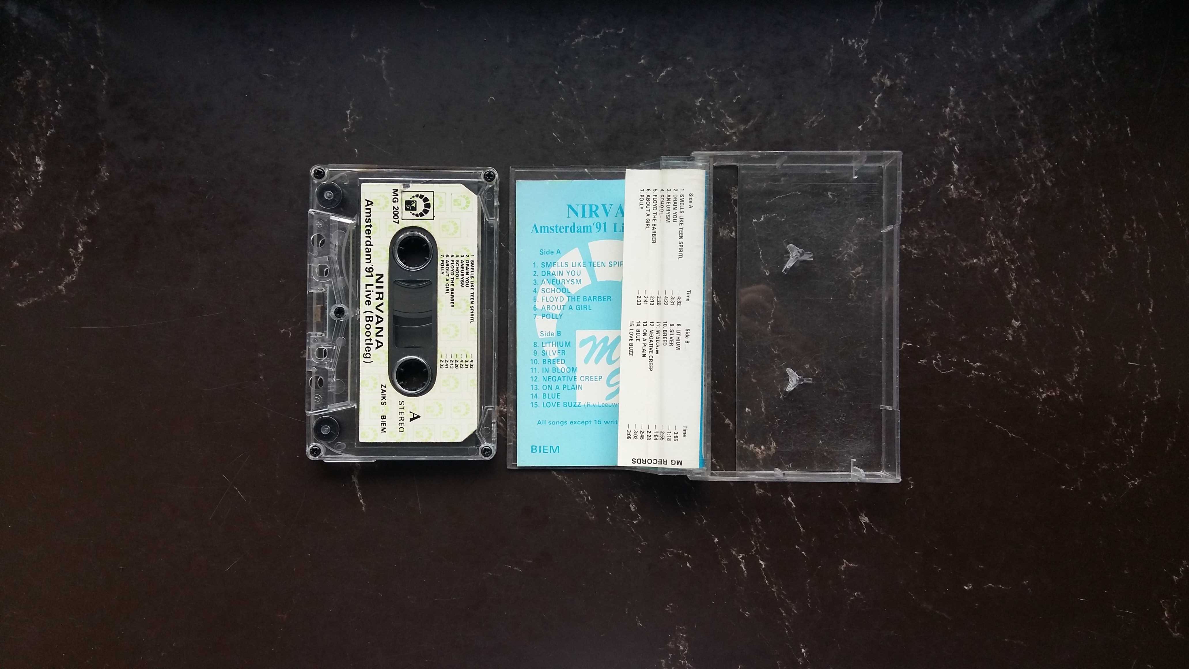 Kaseta magnetofonowa Nirvana- Amsterdam '91 ,Live (Bootleg) ,Wyd. Mg