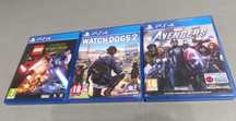 Zestaw gier, gry Lego star wars, Avengers, Watch Dogs 2 PS4