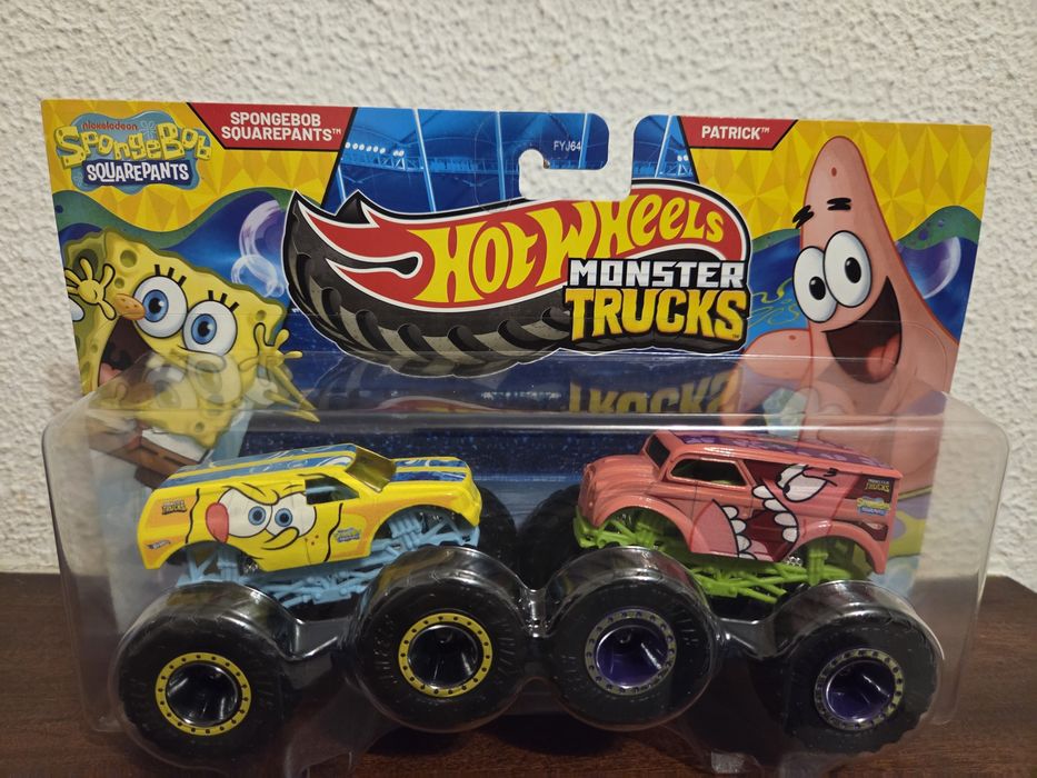 Spongebob Double Pack Hot Wheels Monster Trucks