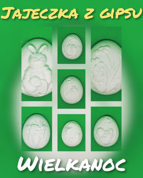 Jajeczka pisanki z gipsu ceramicznego  Wielkanoc