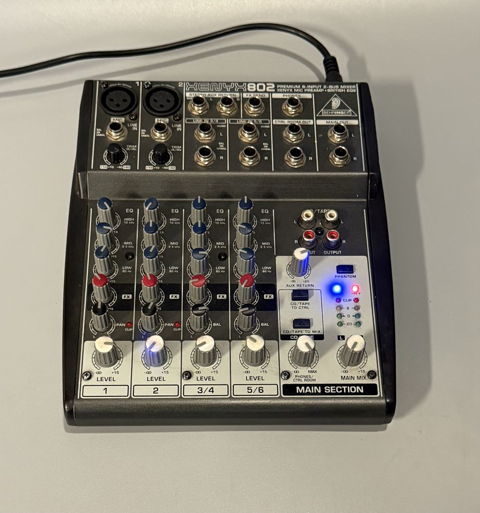 Mixer BEHRINGER PRO XENYX 802 zadbany komplet, Polecam