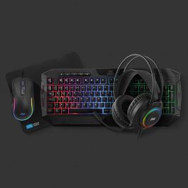 Kit 1Life RGB Rainbow Gaming Kit (Teclado+Rato+Tapete+Phones)