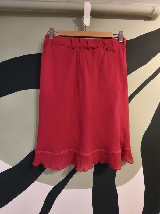 Jedwabna spódnica różowa 12/L