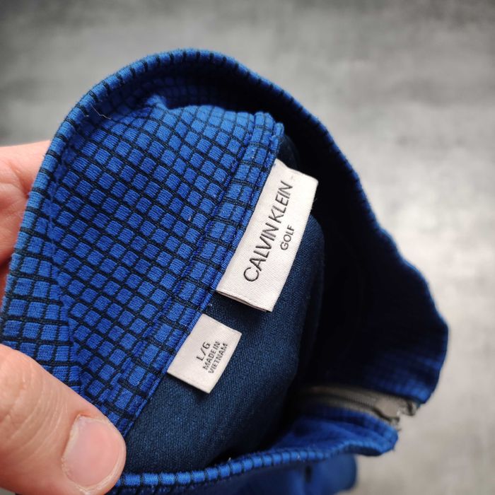 MĘSKA Granatowa Bluza Sportowa Suwak GYM Active CK Calvin Klein Golf