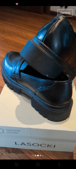 Lasocki 37 mokasyny.loafersy.półbutyi.trapery.skórzane