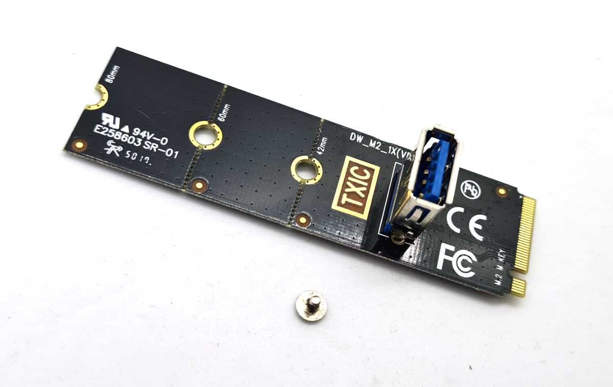 Райзер M2 переходник TXIC ЧЕРНЫЙ->USB3.0 под райзер M.2 PCI-E м2