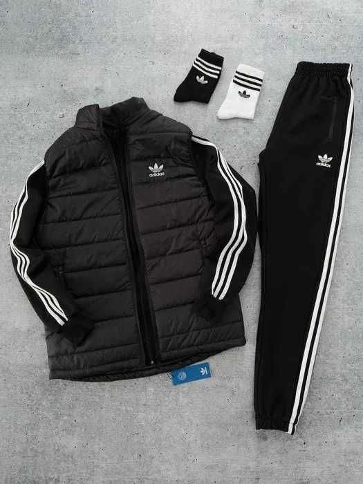 Спортивный костюм мужской + жилетка Adidas осенний весенний адидас