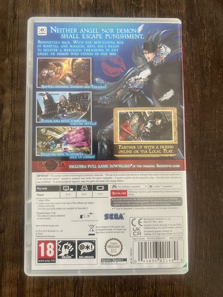 Gra Bayonetta 2 , switch jak Nowa !
