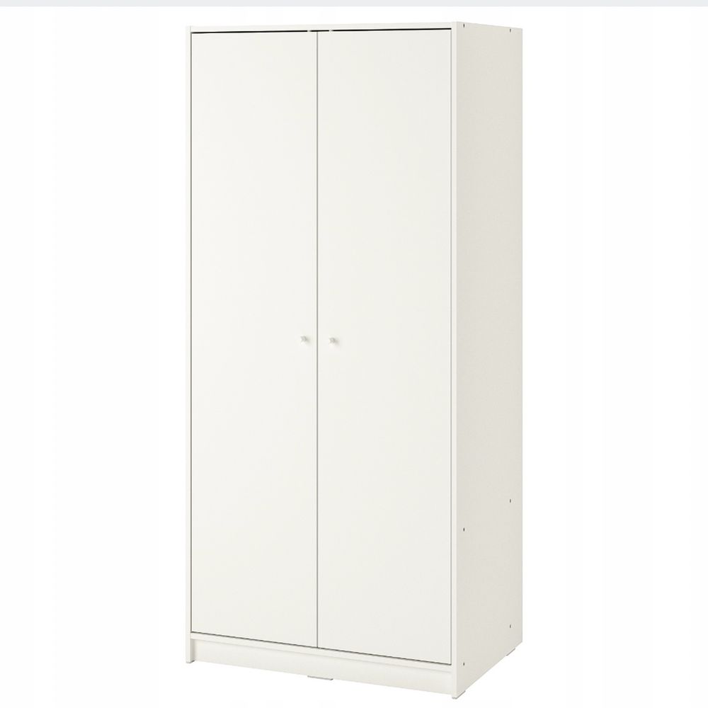 Biała szafa ikea kleppstad