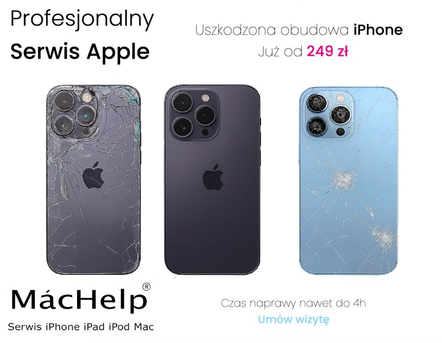 Wymiana obudowy korpusu panelu szyby iPhone X/XR/XS/11/12/13/14/15/16