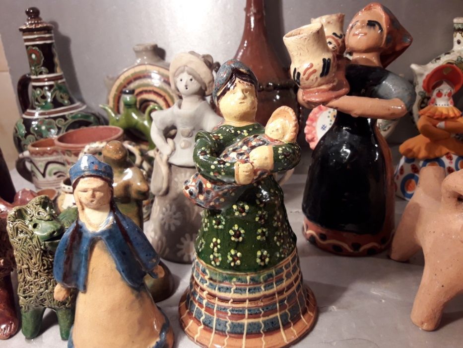 Игрушки авторские глина Опошня ссср.Дымковские.