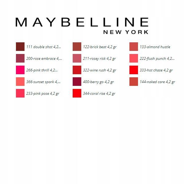 Pomadka Maybelline 322 Wine Rush Satynowy 4,2 Ml