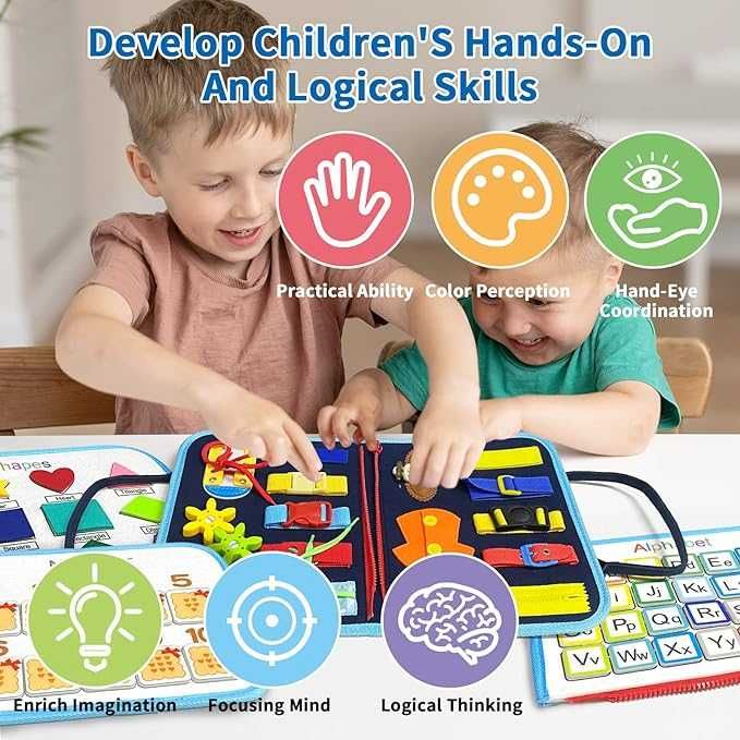 Tablica manipulacyjna sensoryczna MONTESSORI edukacyjna XXL N377