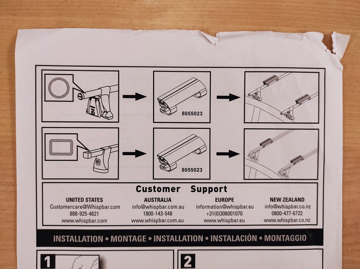 Adaptery Whispbar Yakima do belek prostokątnych