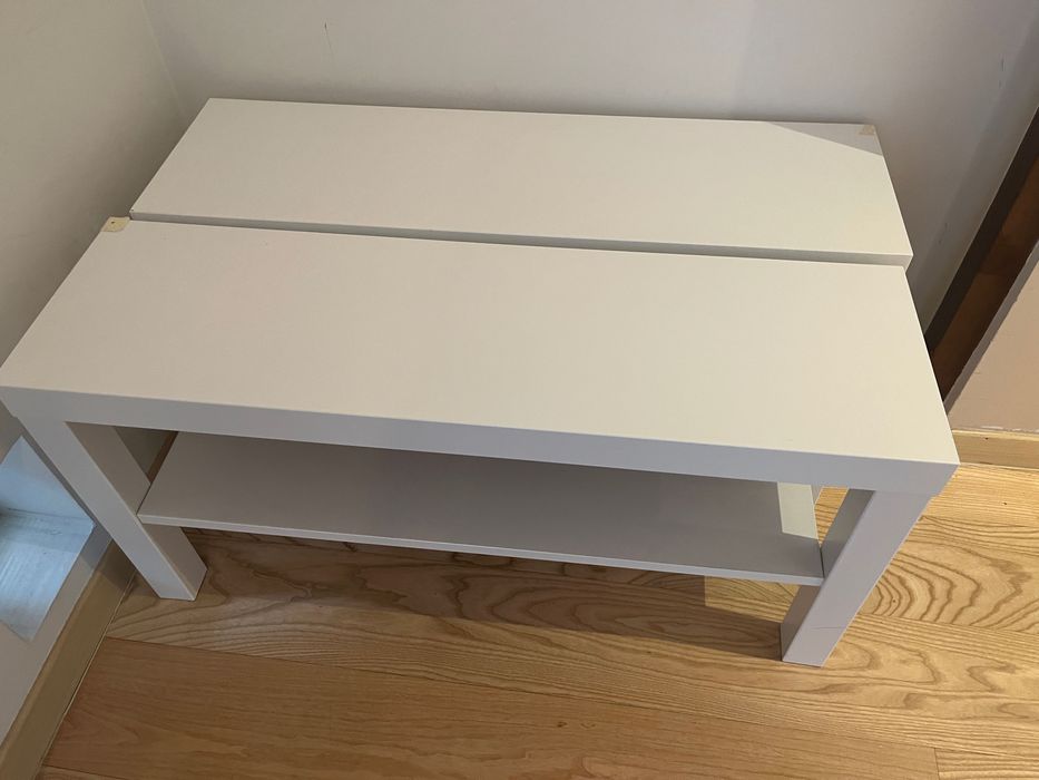 stolik ława regał TV - IKEA LACK 90x26 stan idealny, biały +półka
