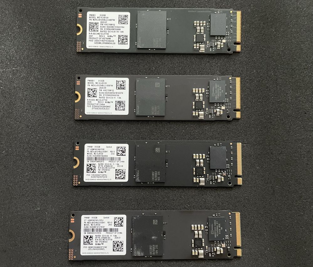 Накопичувач SSD M.2 2280, 512Gb Samsung та інші