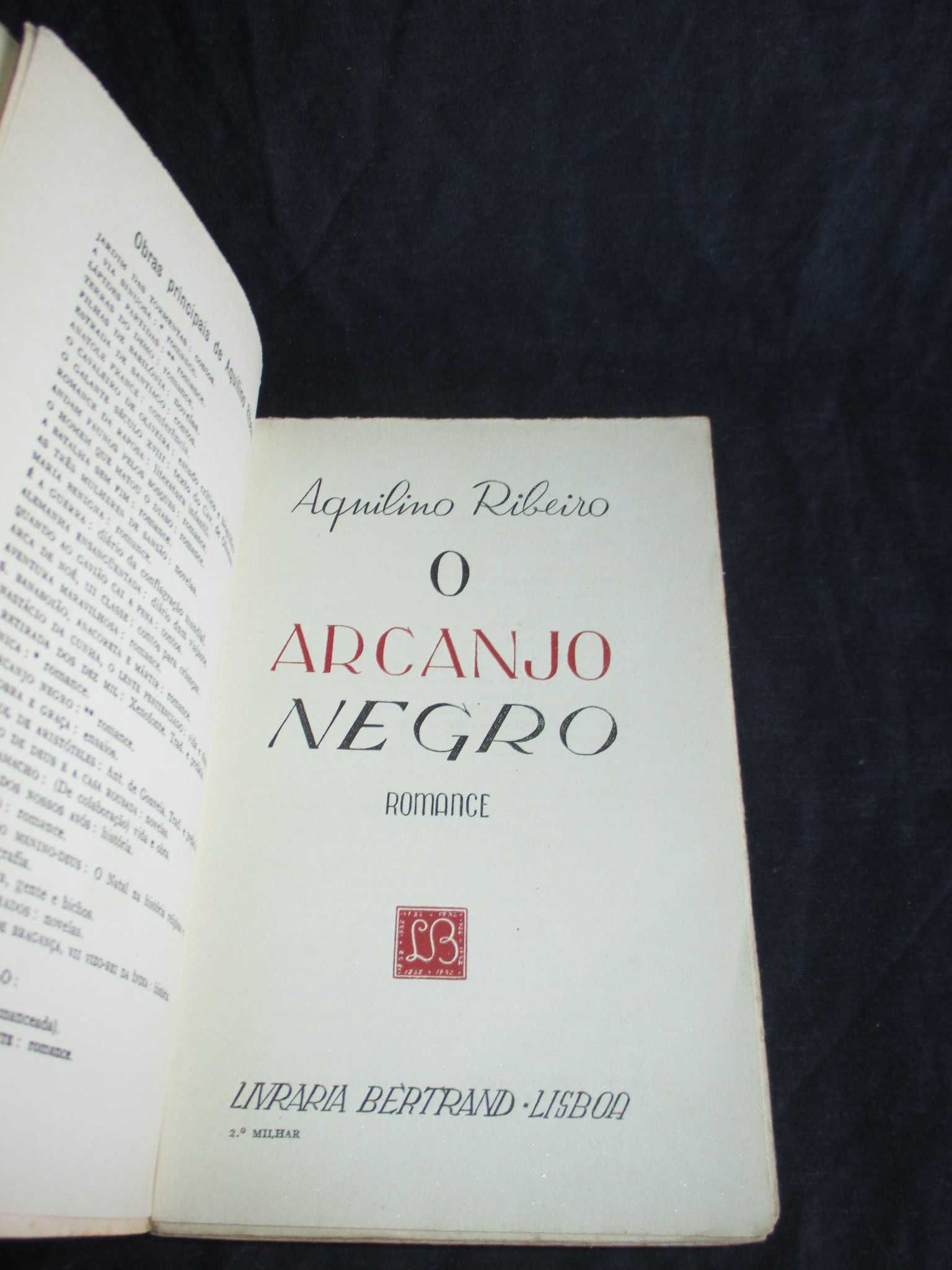 Livro O Arcanjo Negro Aquilino Ribeiro