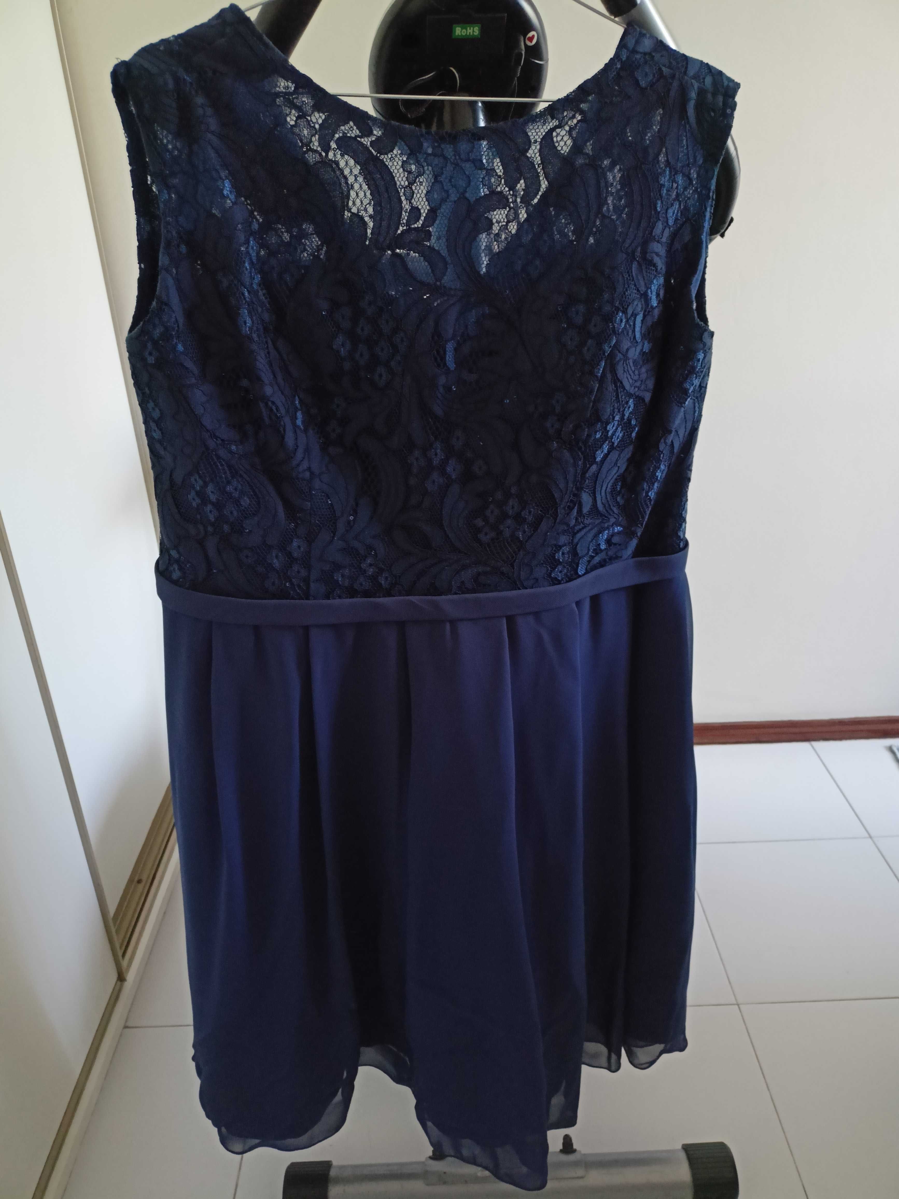 Vestido azul de cerimónia