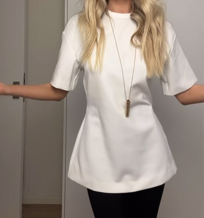 Біла/молочна футболка Mango, розмір S