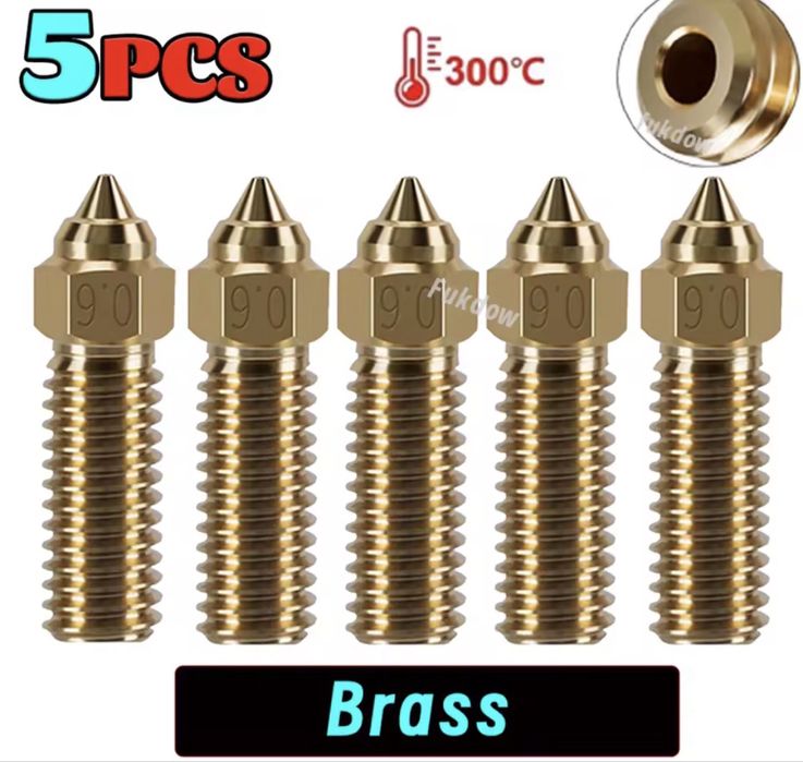5штук Сопло латуне 0.4/0.6/08 Creality Ender 3 V3 KE K1 / K1 MAX CR-M4