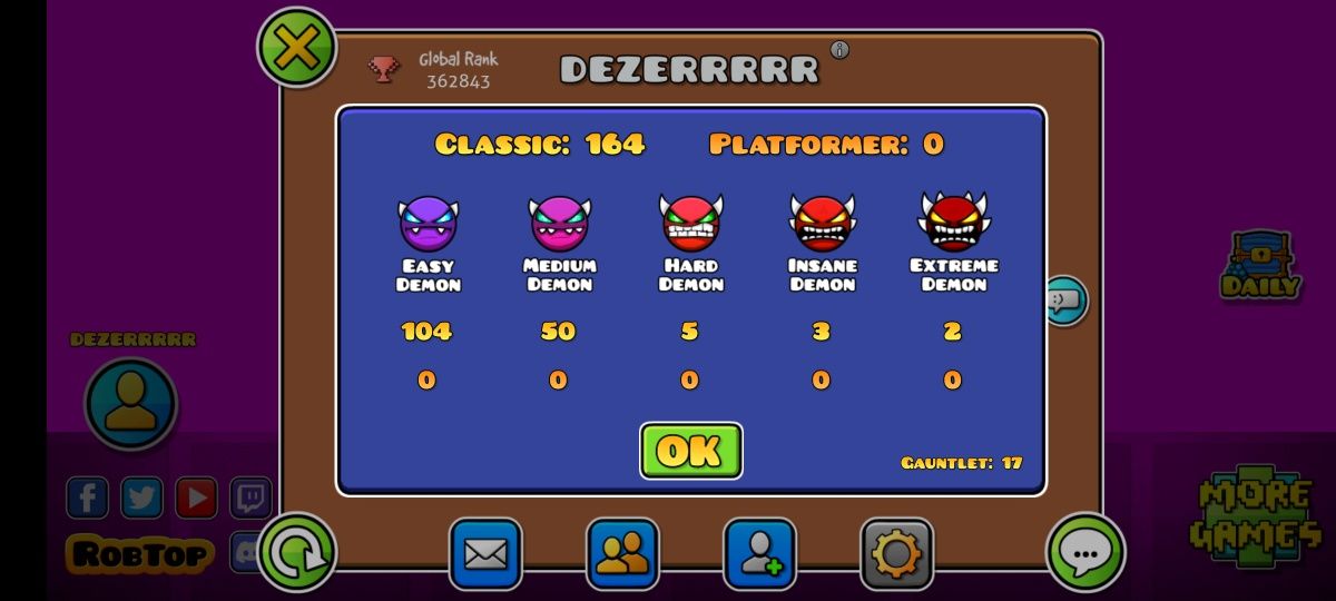 Продаю аккаунт. В игре гд (Geometry dash)