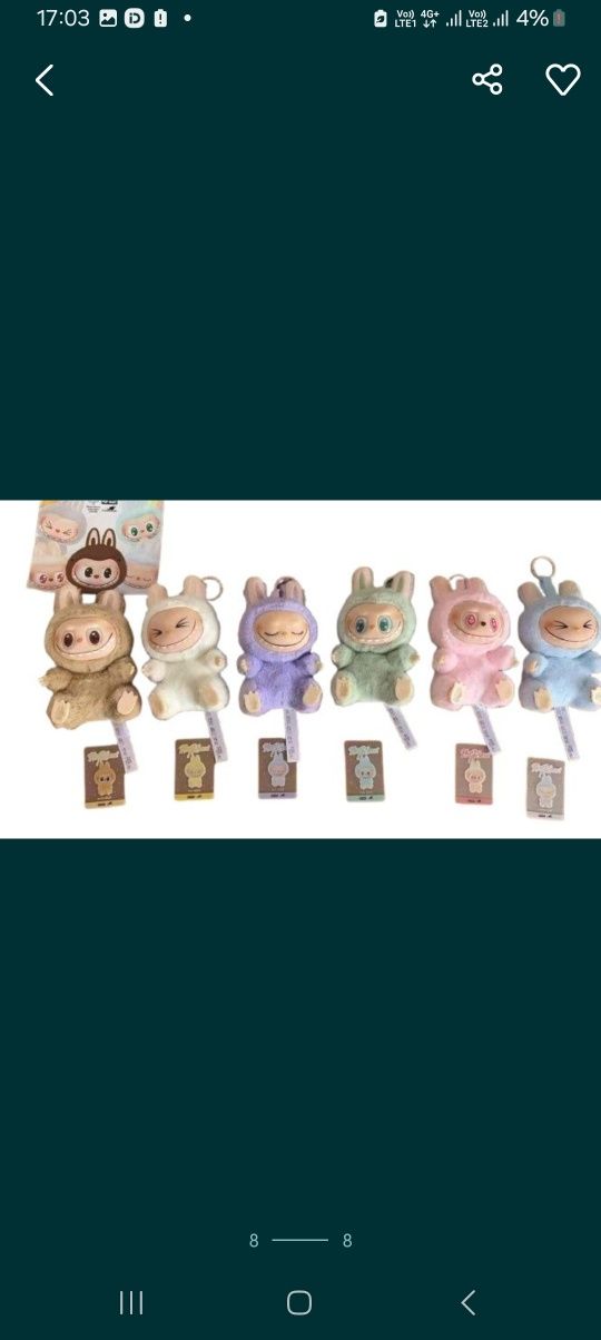 Лалабу -игрушка с брелоком Pop Mart Labubu Art The Monsters опт