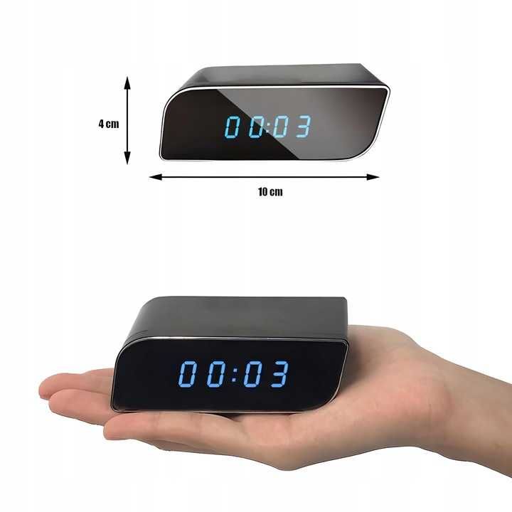 Zegar z Ukryta Mini Kamerka SZPIEGOWSKA WiFi BUDZIK