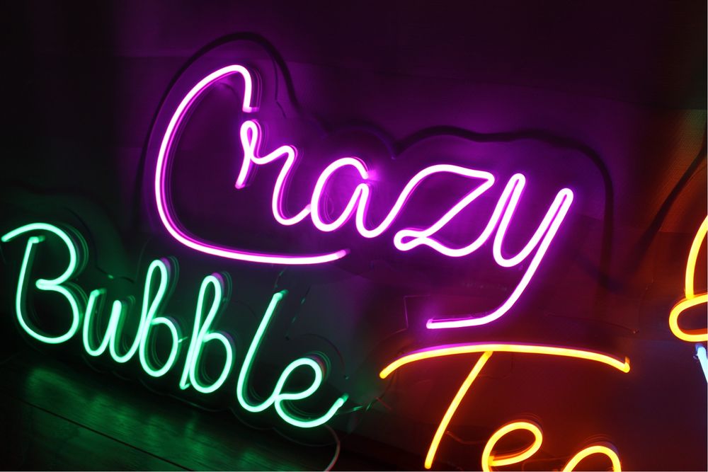 Neon Led „Crazy Bubble Tea”