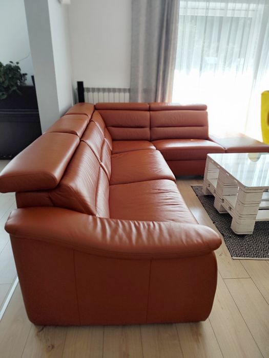 Narożnik skórzany - elektryczna funkcja relaks
