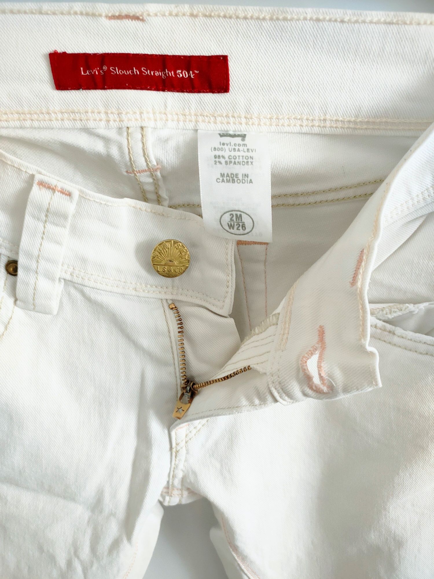 Damskie jeansy Levi's 504  Slouch Straight W26 L32