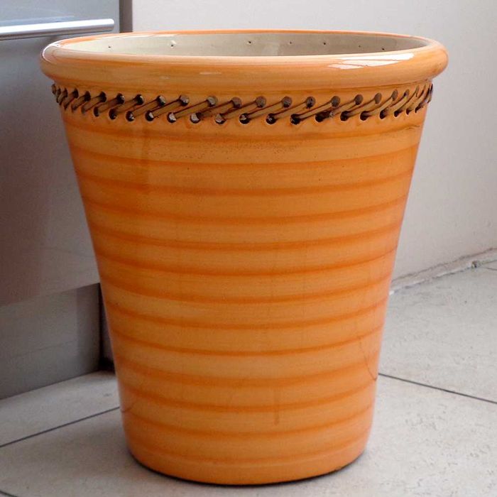 Садовый цветочный горшок Deroma керамический напольный вазон кашпо