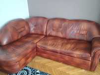 Sofa narożnik skórzany b.dobry stan