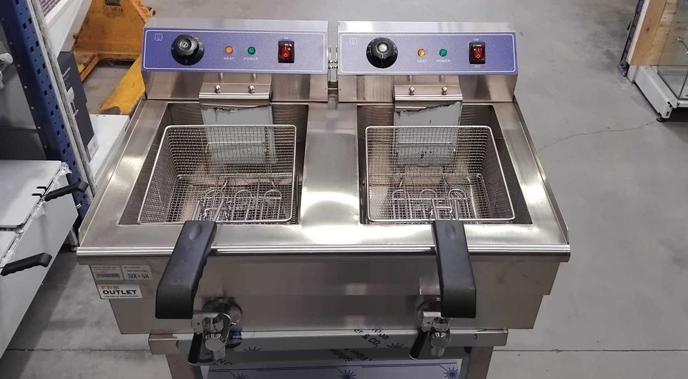 Fritadeira Elétrica Dupla 16+16L - NOVA