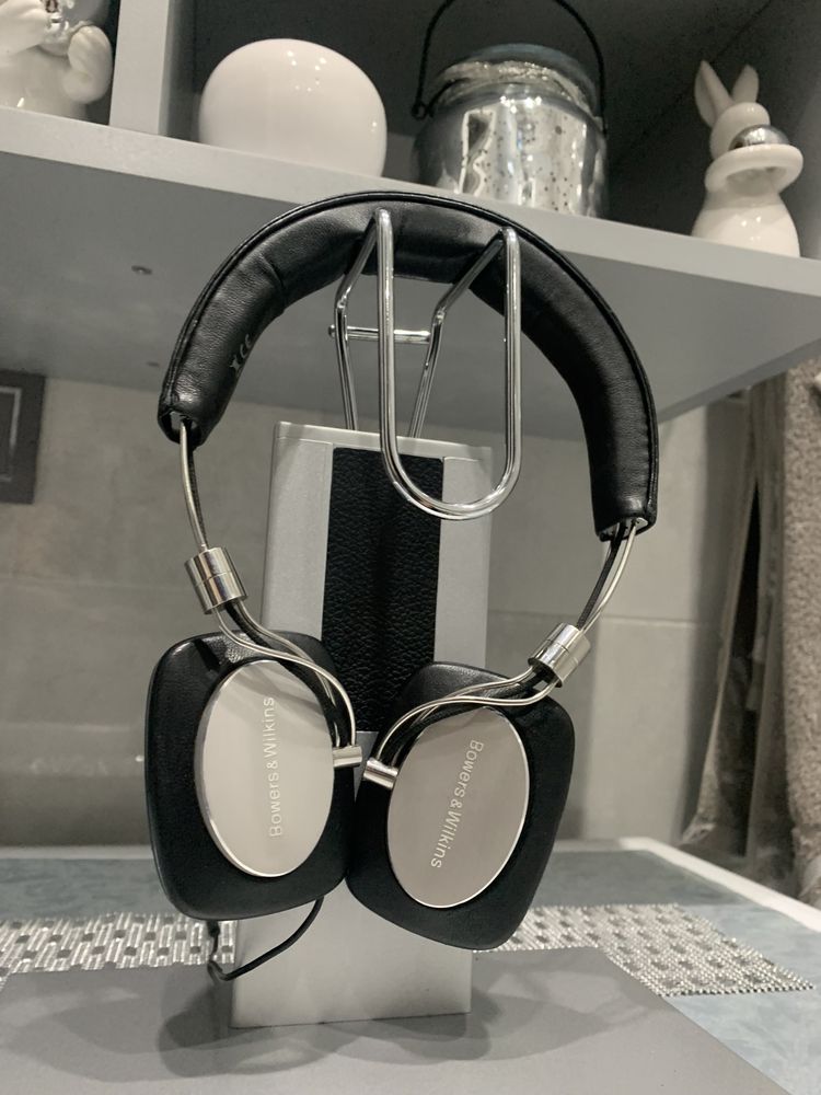 Duńskie słuchawki Bowers Wilkins z podstawą/Unikatowy Komplet/Wys!