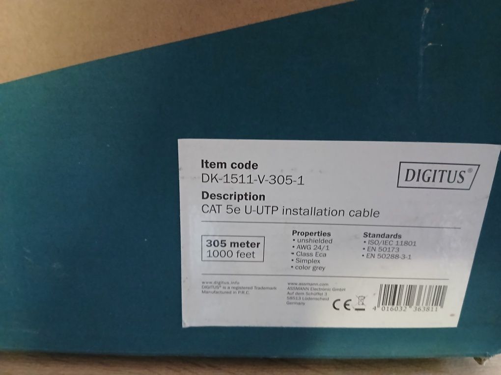 Kabel instalacyjny skrętka Digitus