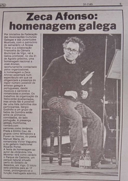 José Afonso	- - -		Se7e - nr. 373	- - - - -	Jornal