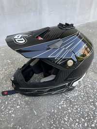 Вело шолом 6D ATR-1 Carbon Attack Helmet-Black (M)