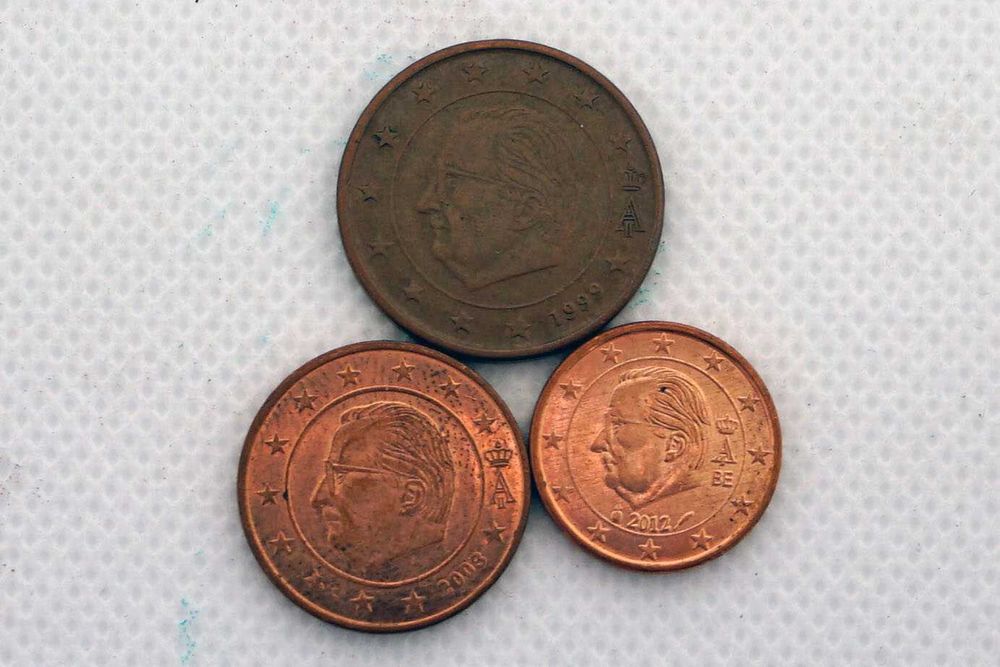 8 moedas de 3 países: Itália - Bélgica - Áustria