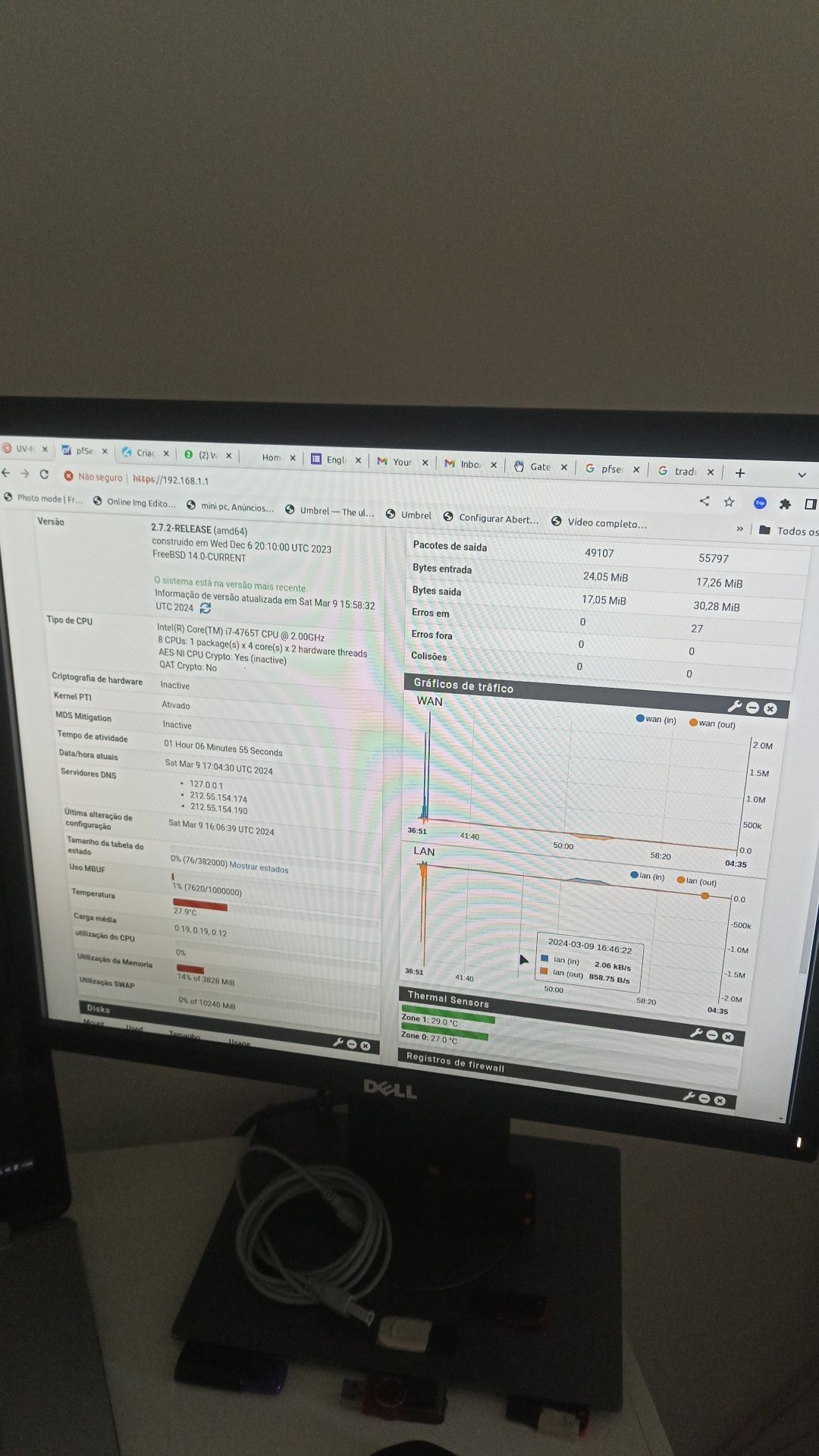 Pfsense firewall, Truenas Nuvem proprietária e  servidores Linux