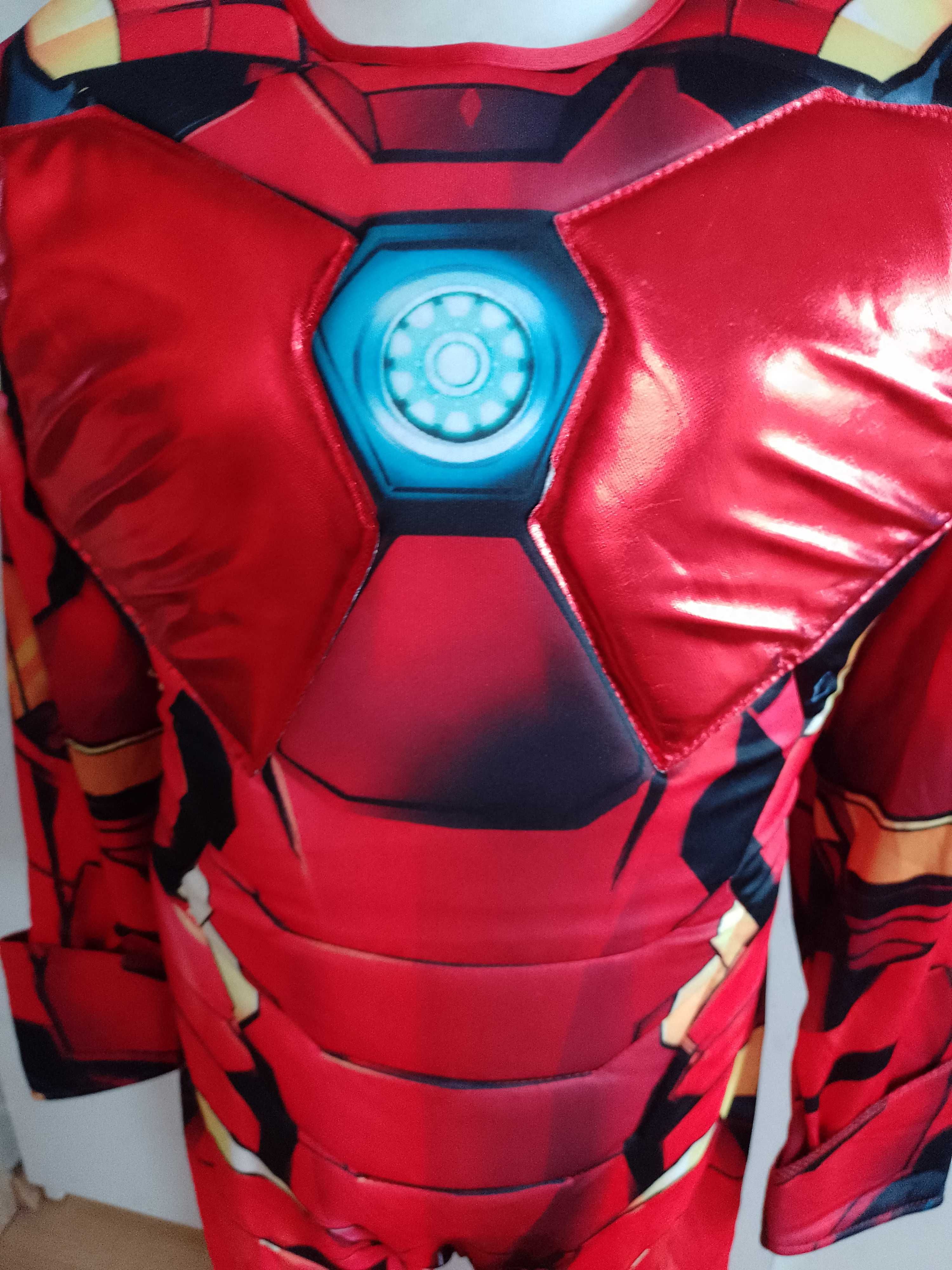 NOWY strój karnawałowy IRON MAN Avengers mięśnie przebranie 134/140 5
