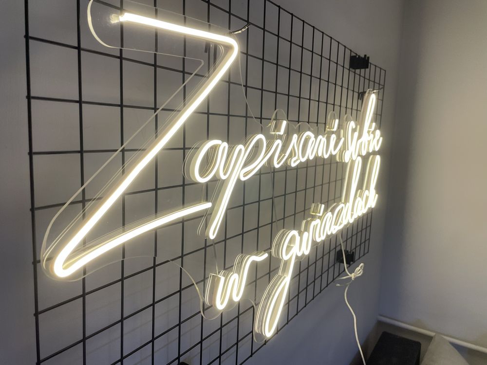 Napis LED - Zapisani sobie w gwiazdach neon ślubny