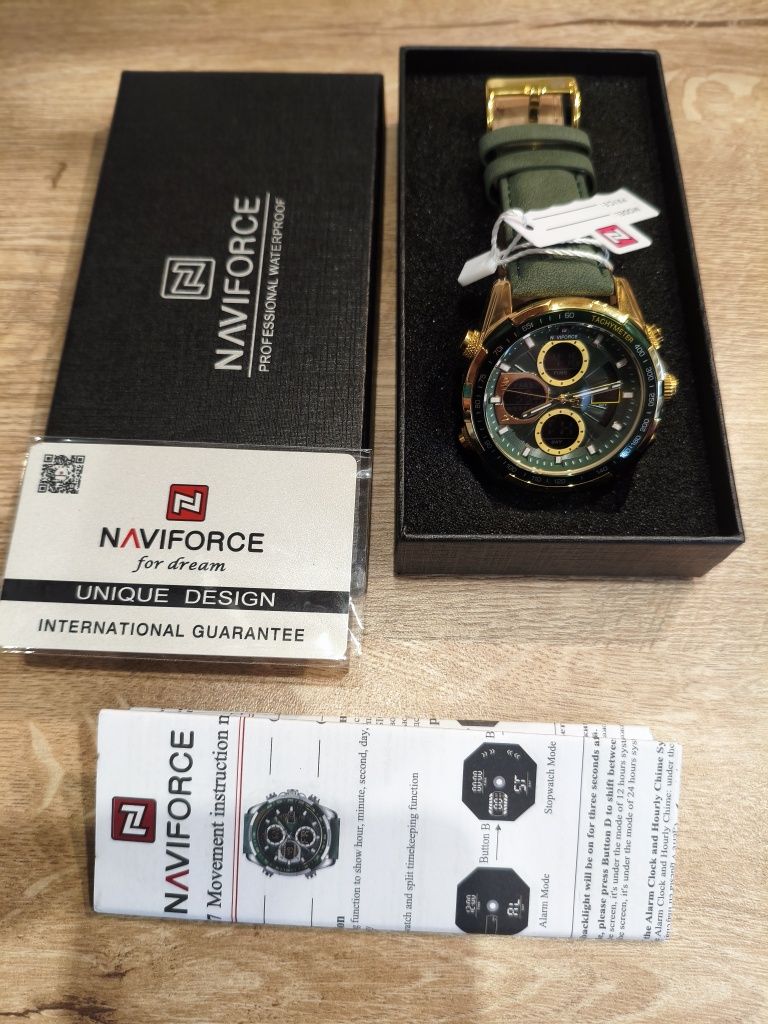 Zegarek naviforce elegancki skórzany pasek