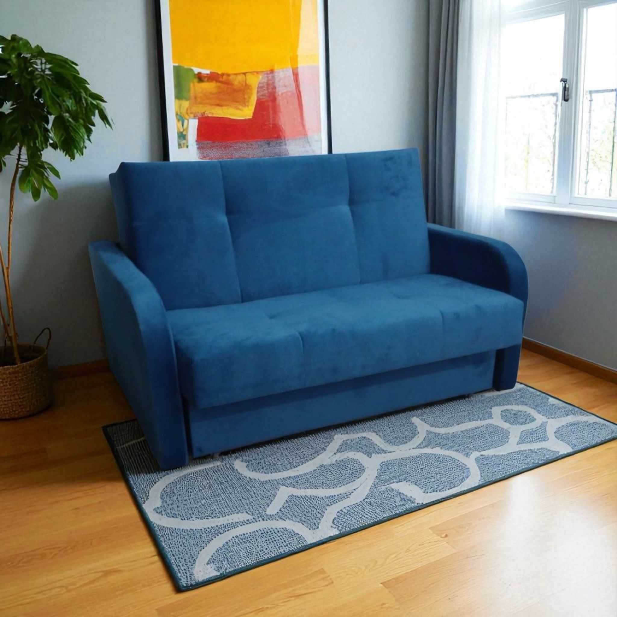 Sofa rozkładana z pojemnikiem Kanapa funkcja spania pojemnik OLIWIA