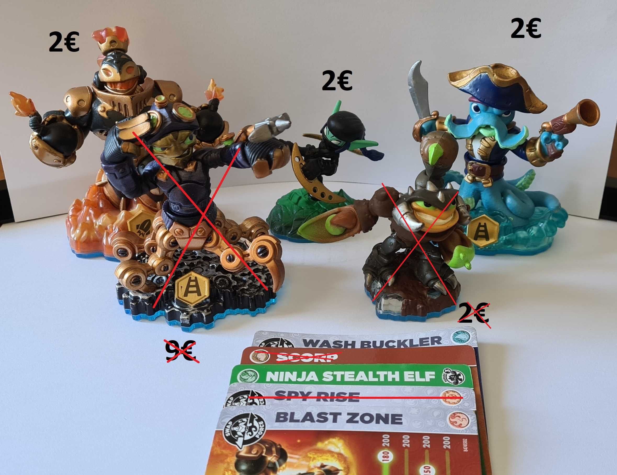 Figuras Skylanders diversas e acessórios