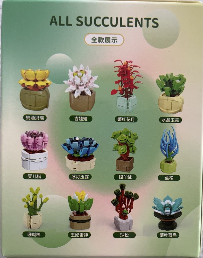 Klocki Mini Qi Zhi Le Sukulenty Senecioserpe 6+