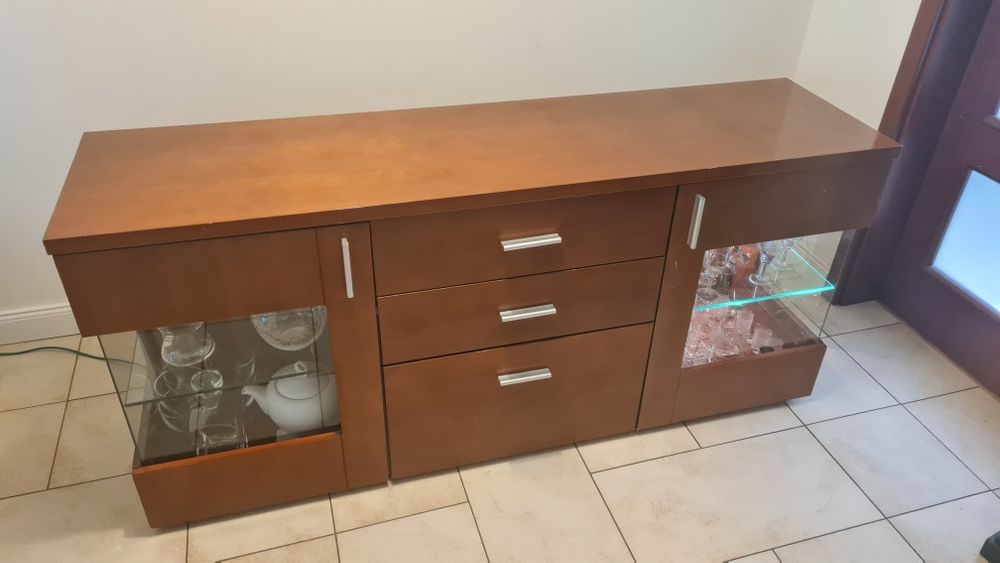 Zestaw komoda + witryna " Bydgoska Fabryka Mebli"