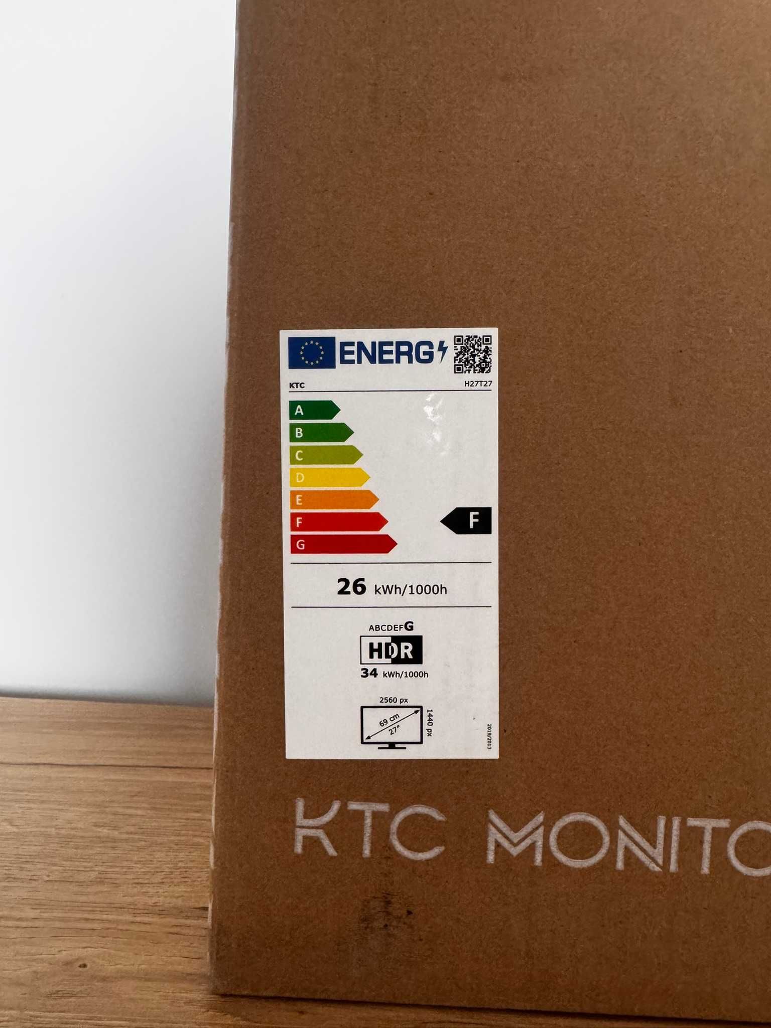 Monitor gamingowy KTC 27" QHD 2K – Nowy, fabrycznie zapakowany