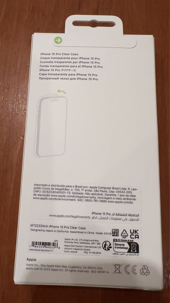 Etui do iphone 15 Pro z magsafe, przeźoczyste, oryginalne