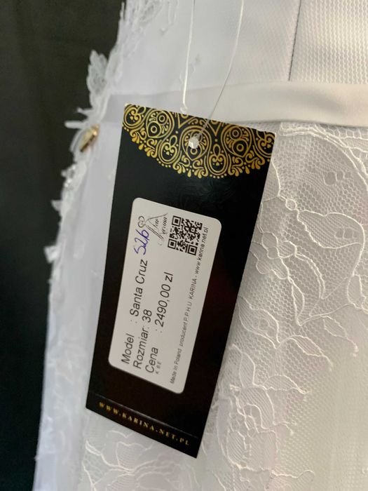 Nowa urocza suknia ślubna ivory 38 M Krótka Ślub Cywilny Poprawiny